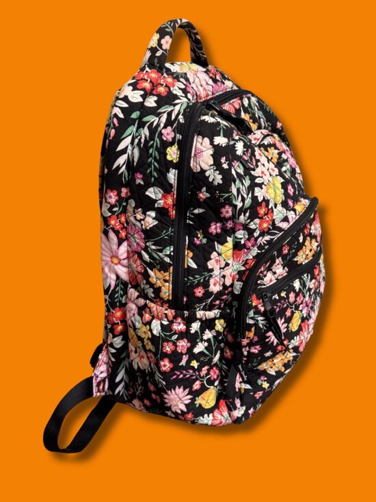 Vera Bradley Tangerine Twist Essential Large Backpack Floral Travel School main image 4